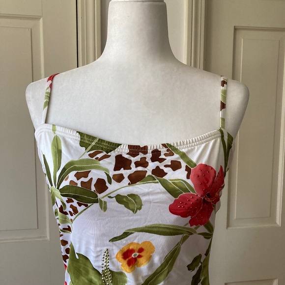 Floral Print w Embellishments Bathing Suit - Picture 2 of 16